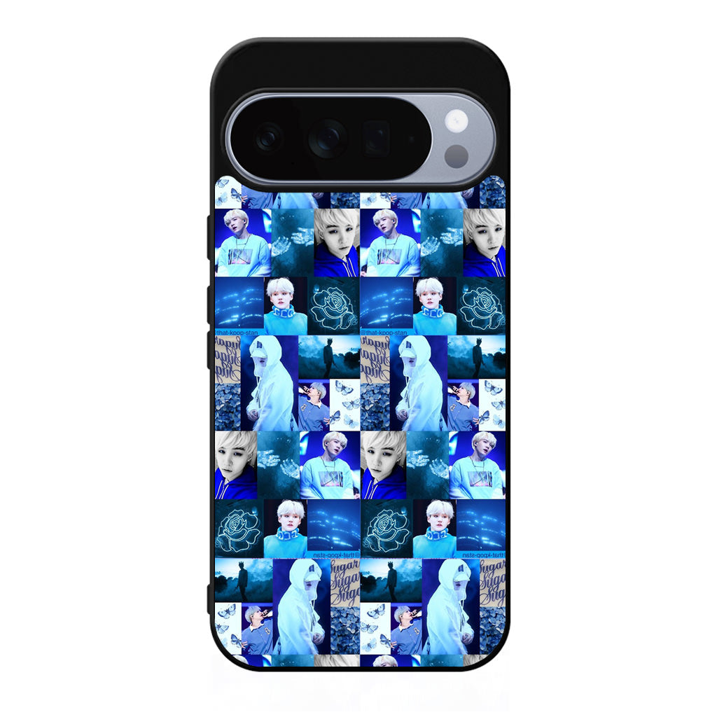 BTS Suga Blue Aesthetic Collage Google Pixel 10 Pro / 10 Pro XL Case