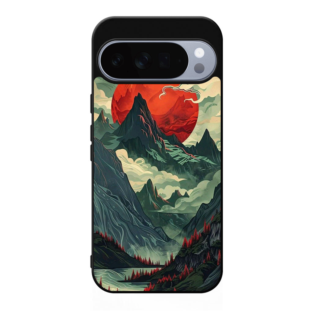 Crimson Moon Over Silent Peaks Google Pixel 10 Pro / 10 Pro XL Case