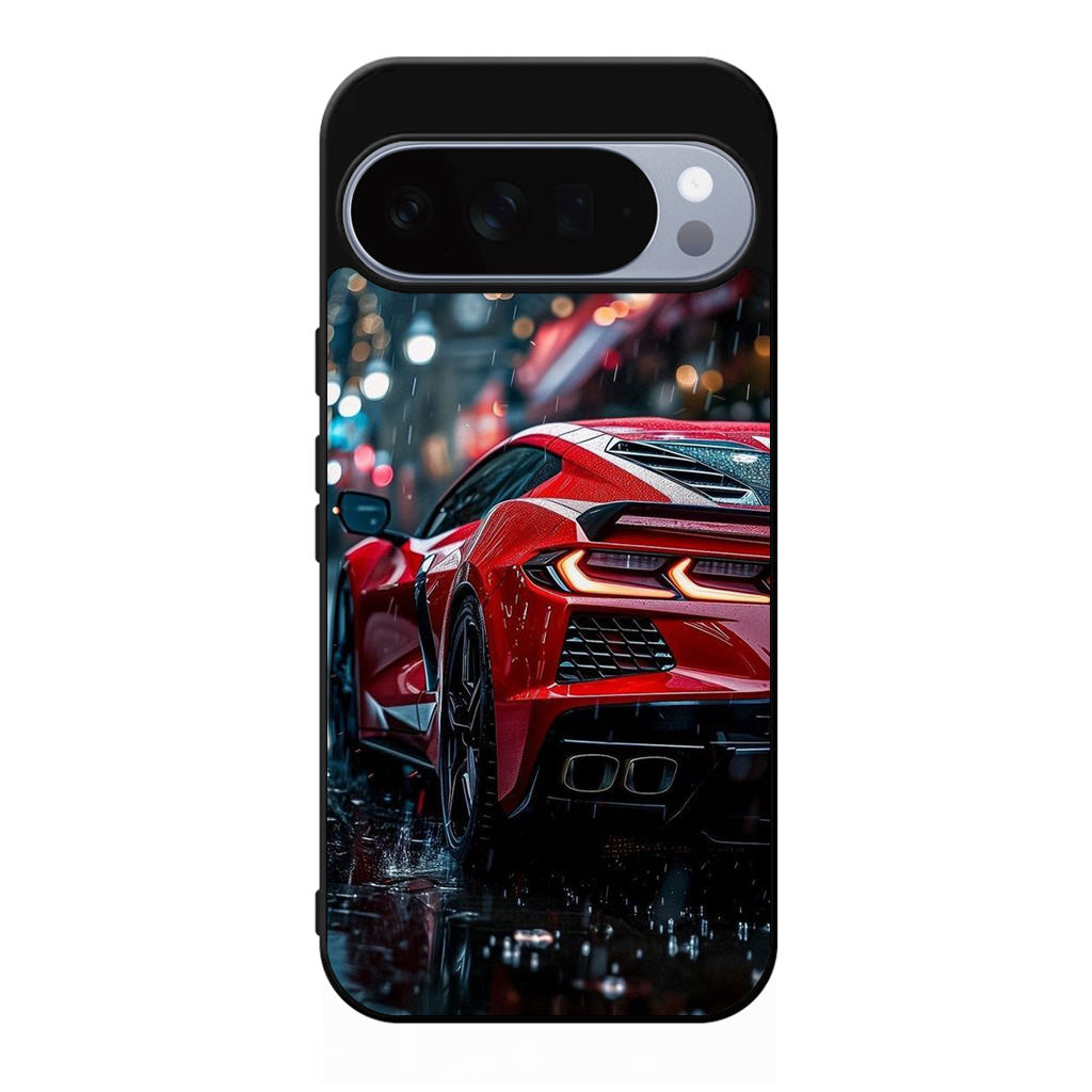 Red Sport Car in the Rain Google Pixel 10 Pro / 10 Pro XL Case
