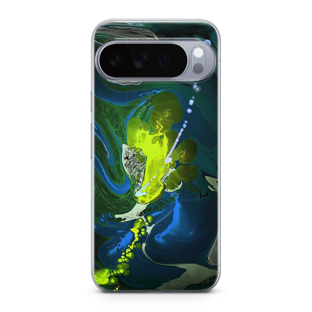 Abstract Green Blue Art Google Pixel 10 Pro / 10 Pro XL Case