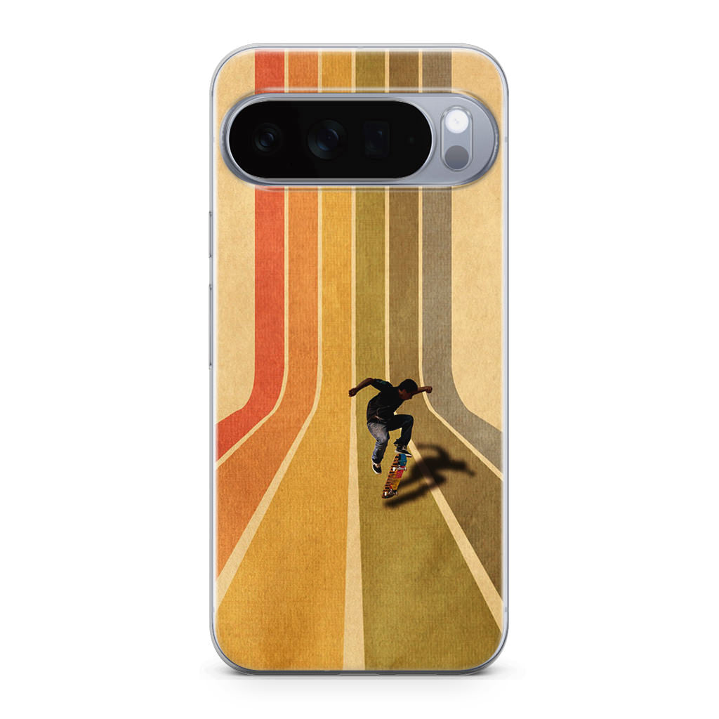 Vintage Skateboard On Colorful Stipe Runway Google Pixel 10 Pro / 10 Pro XL Case