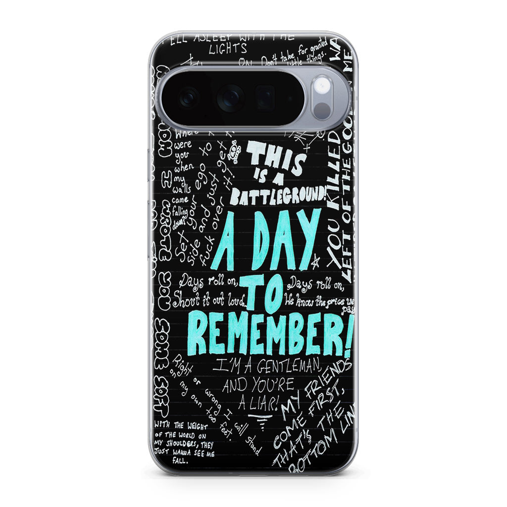 A Day To Remember Quote Google Pixel 10 Pro / 10 Pro XL Case