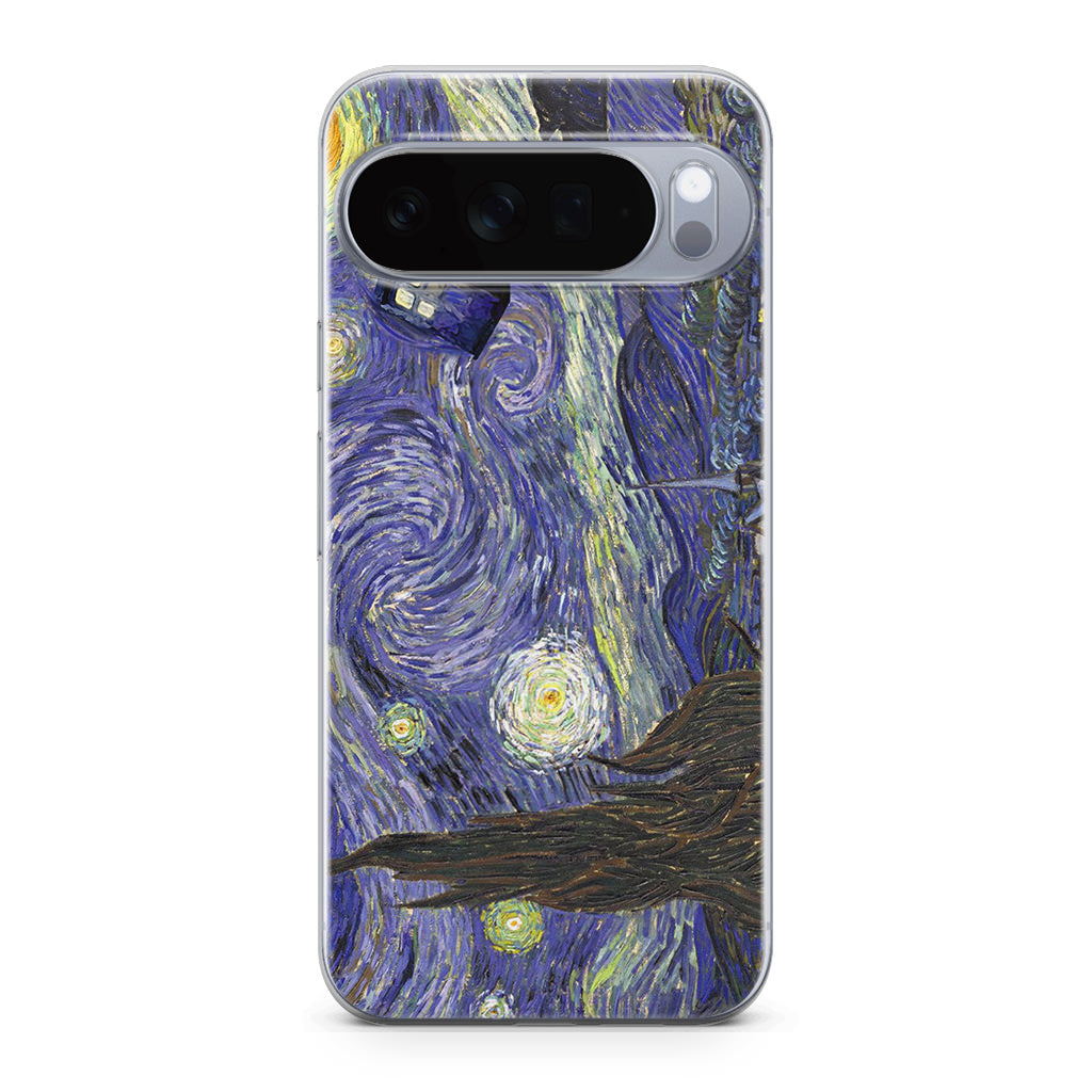 Dr Who Tardis In Van Gogh Starry Night Google Pixel 10 Pro / 10 Pro XL Case
