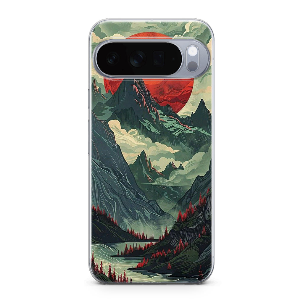 Crimson Moon Over Silent Peaks Google Pixel 10 Pro / 10 Pro XL Case
