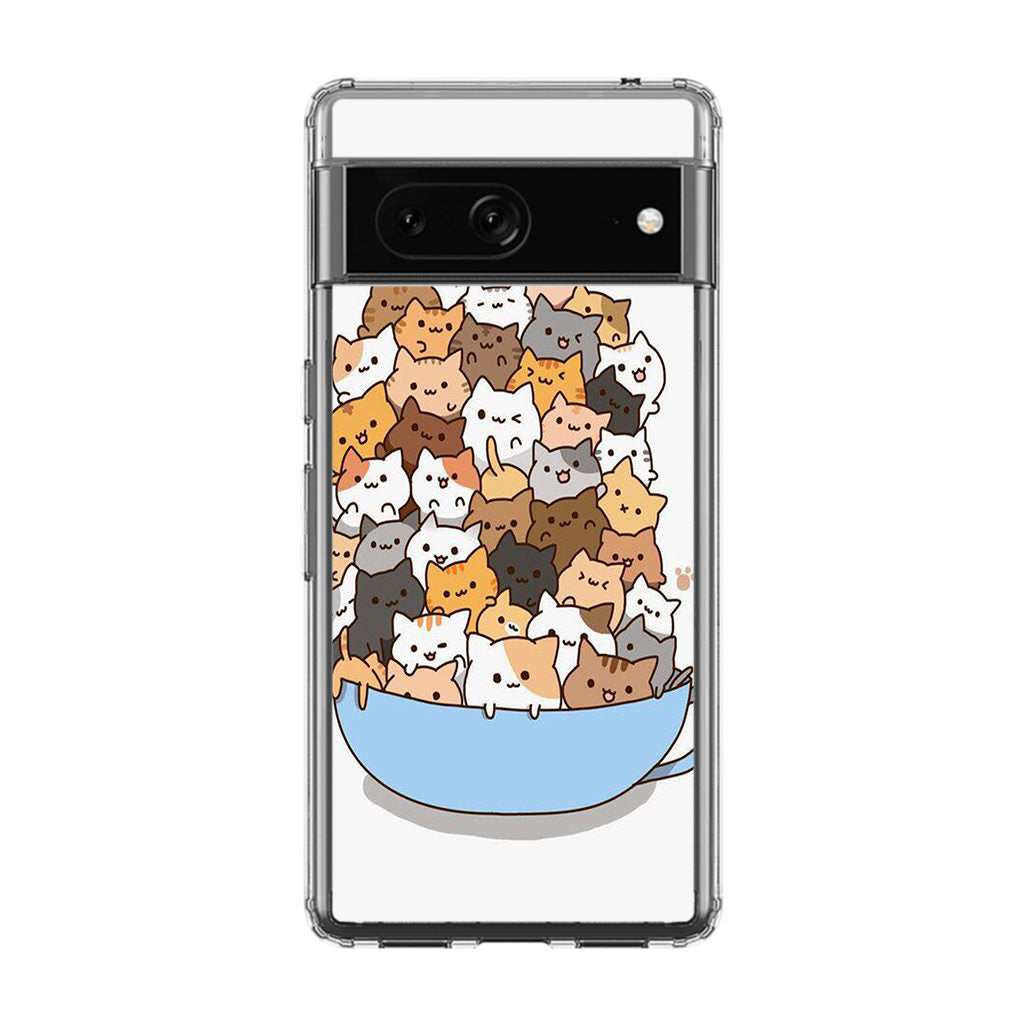 Cats on A Bowl Google Pixel 7a Case