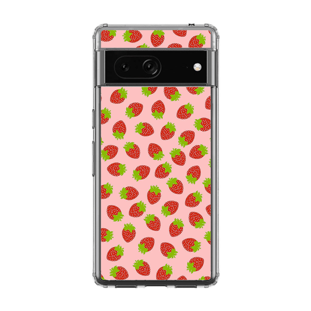 Strawberries Pattern Google Pixel 7 Case