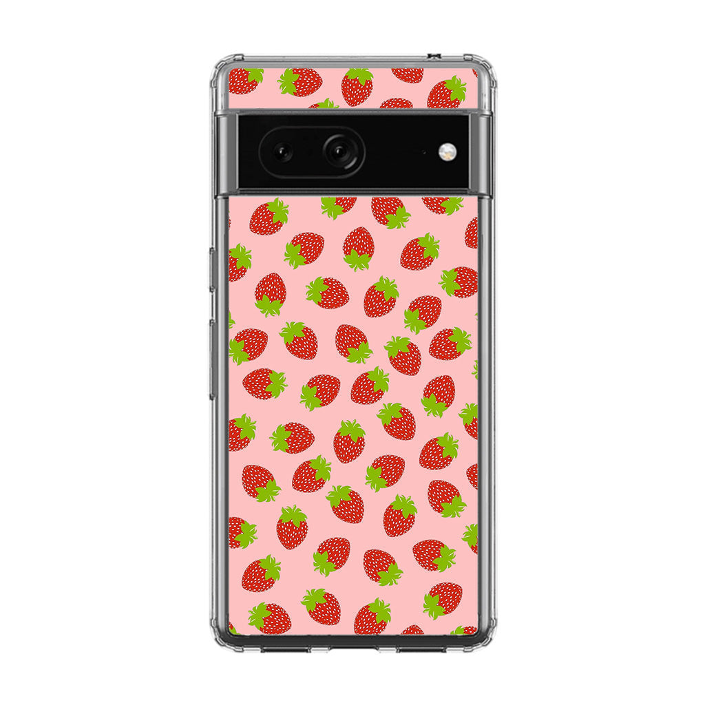 Strawberries Pattern Google Pixel 7a Case