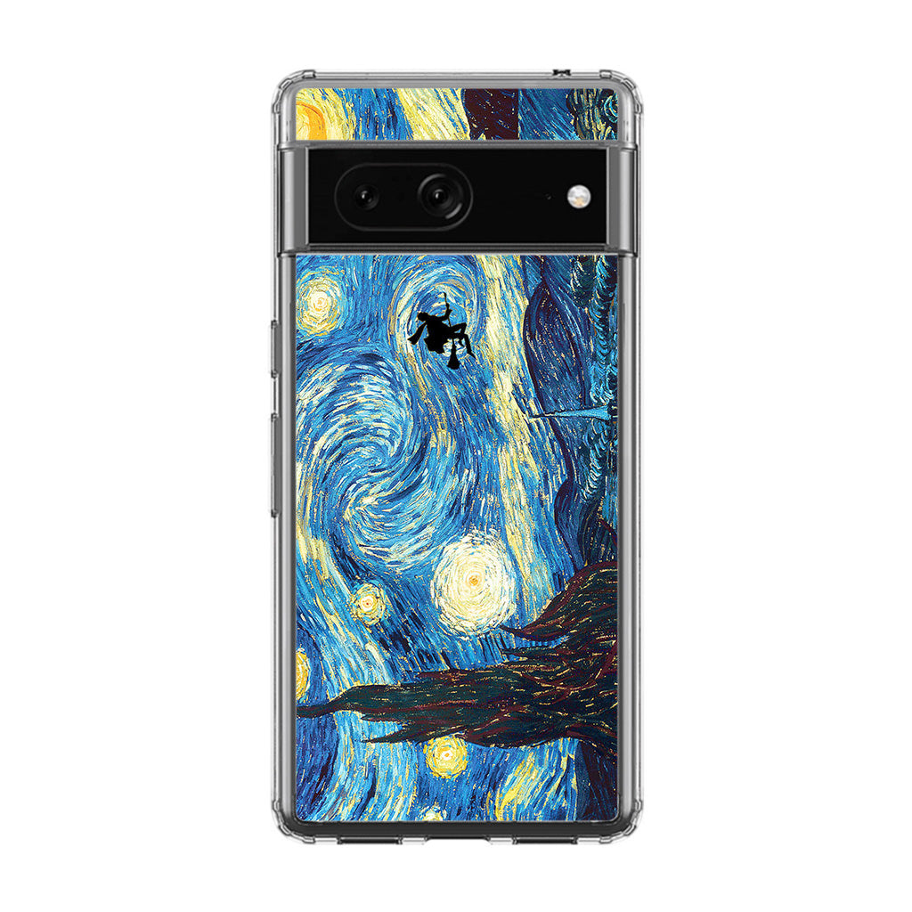 Witch on The Starry Night Sky Google Pixel 7a Case