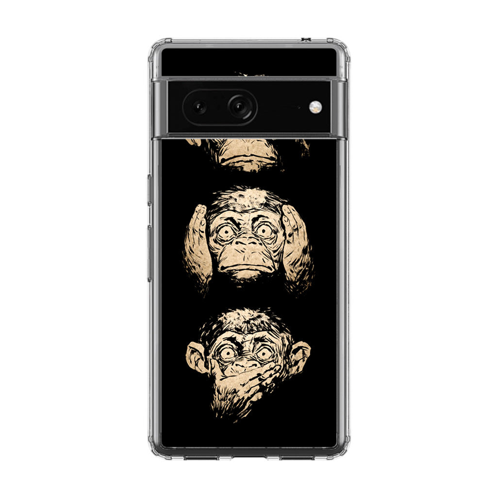3 Wise Monkey Google Pixel 7a Case