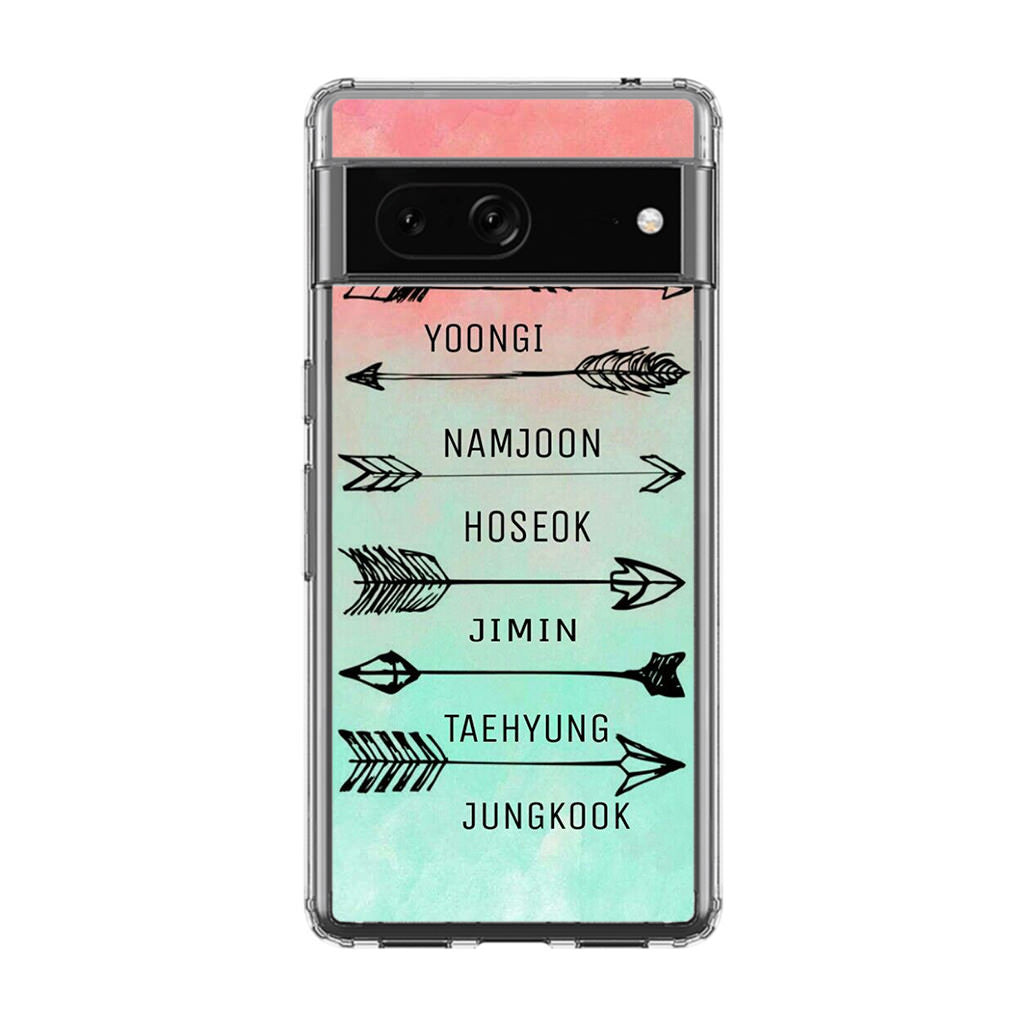 BTS Members Name Google Pixel 7a Case