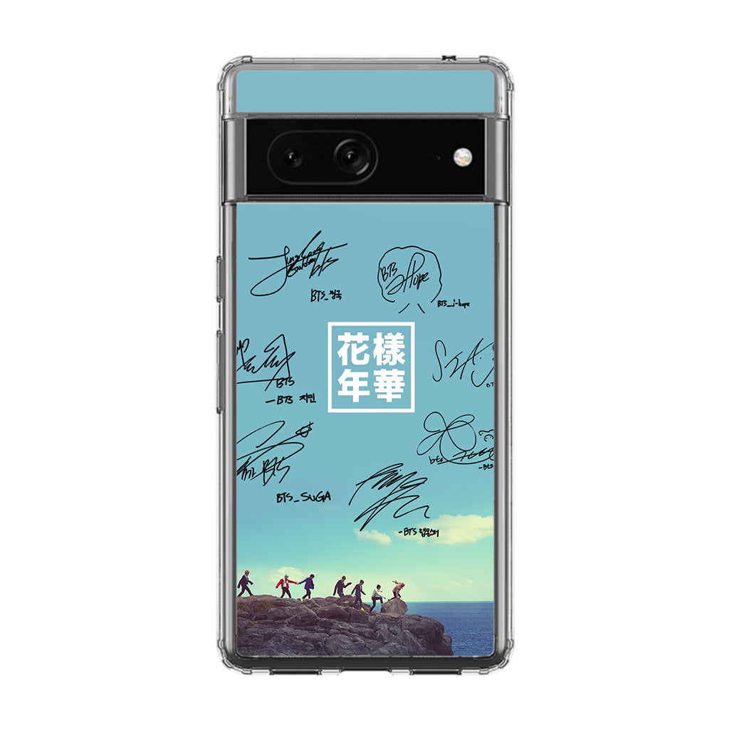 BTS Signature Google Pixel 7a Case
