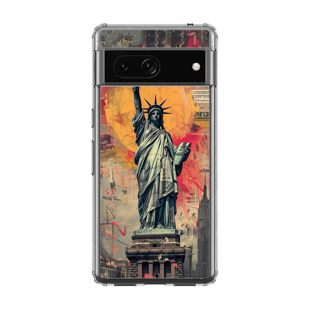 Canvas Art Statue of Liberty Google Pixel 7a Case