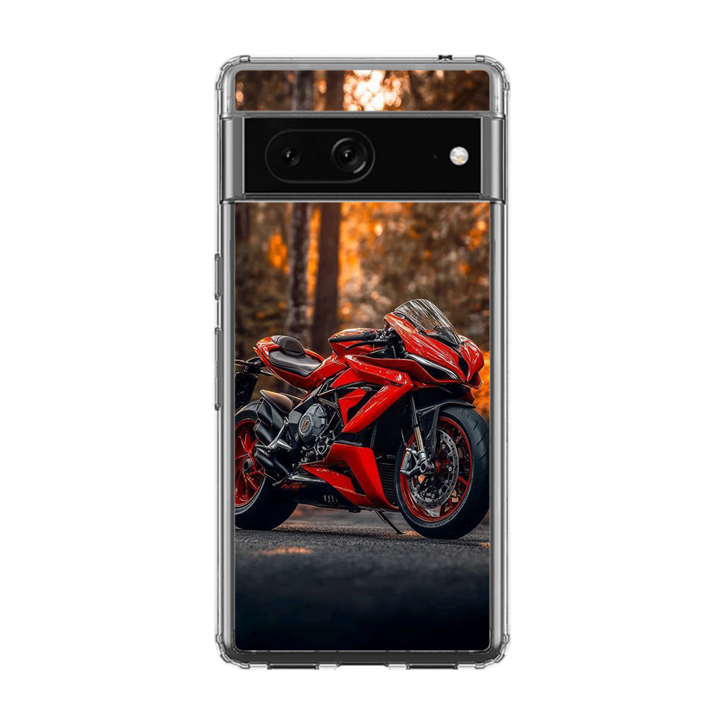 Crimson Velocity in Autumn Flame Google Pixel 7 Case