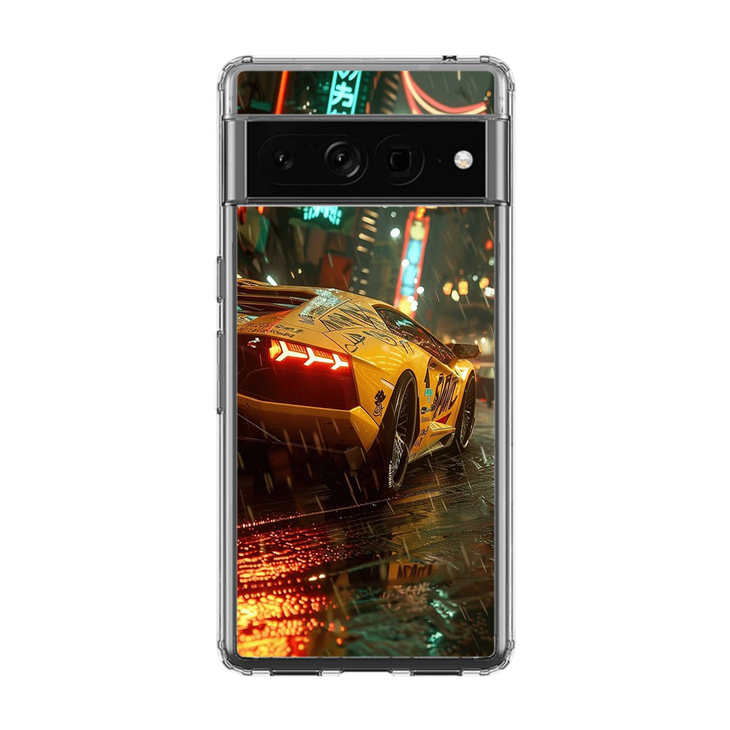 Night Drift Thunder Neon Streets Google Pixel 7 Pro Case