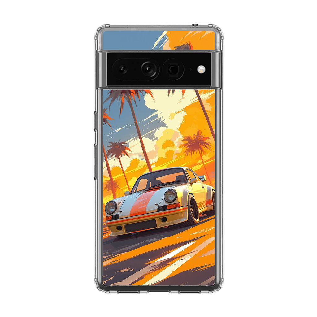 Turbo Dreams in Neon Palms Google Pixel 7 Pro Case