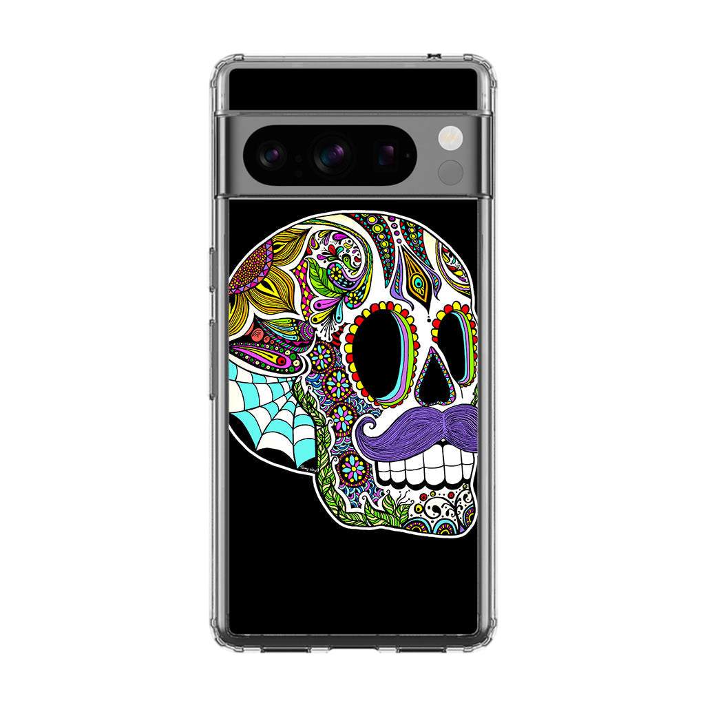 Mustache Sugar Skull Google Pixel 8 Pro Case