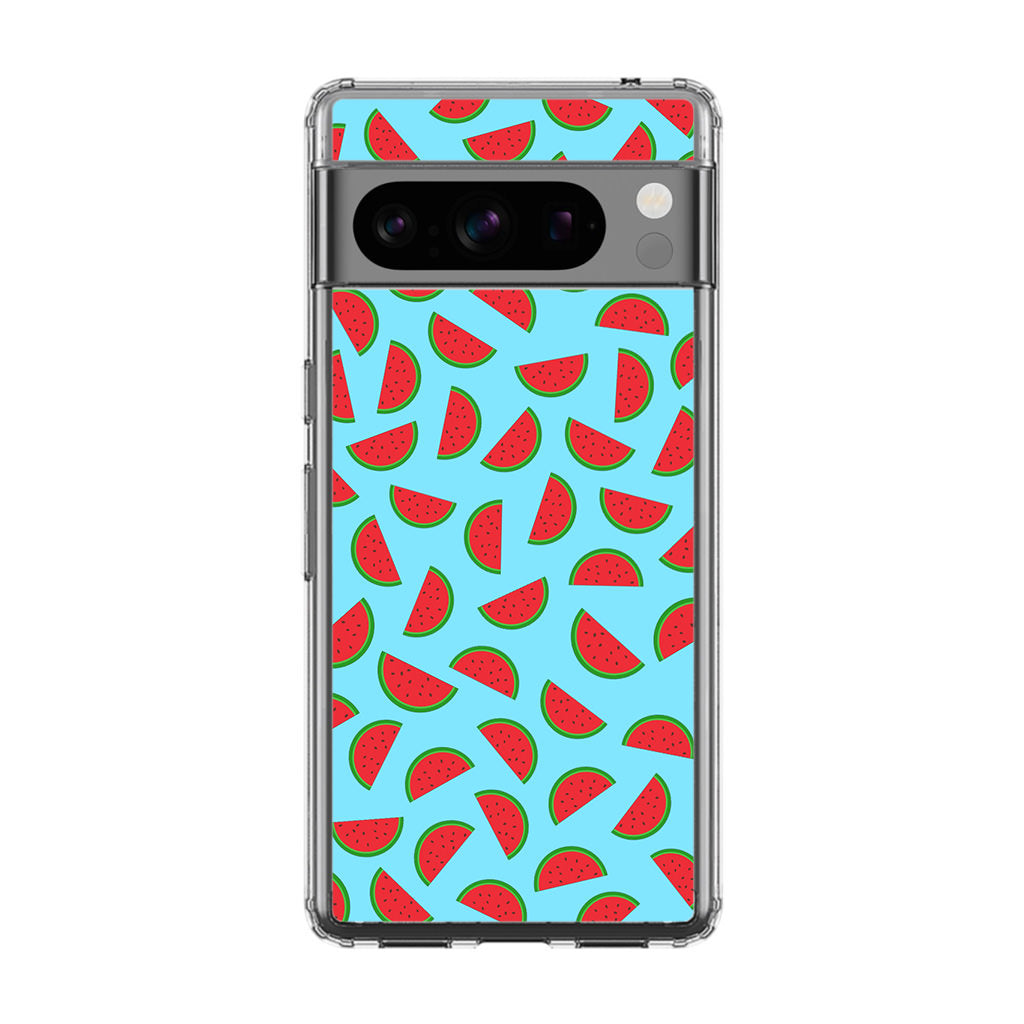 Watermelon Fruit Pattern Blue Google Pixel 8 Pro Case