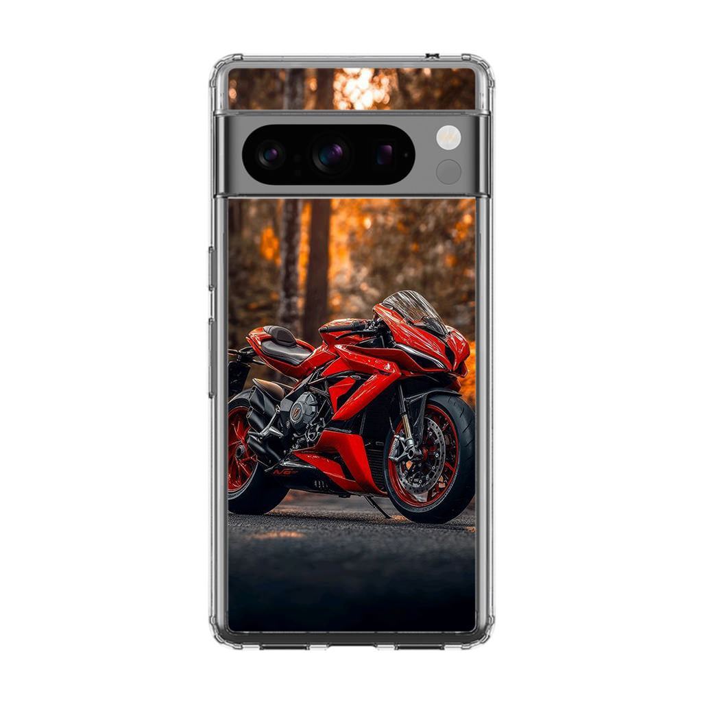 Crimson Velocity in Autumn Flame Google Pixel 8 Pro Case