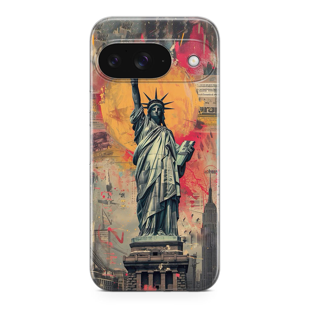 Canvas Art Statue of Liberty Google Pixel 9 Case
