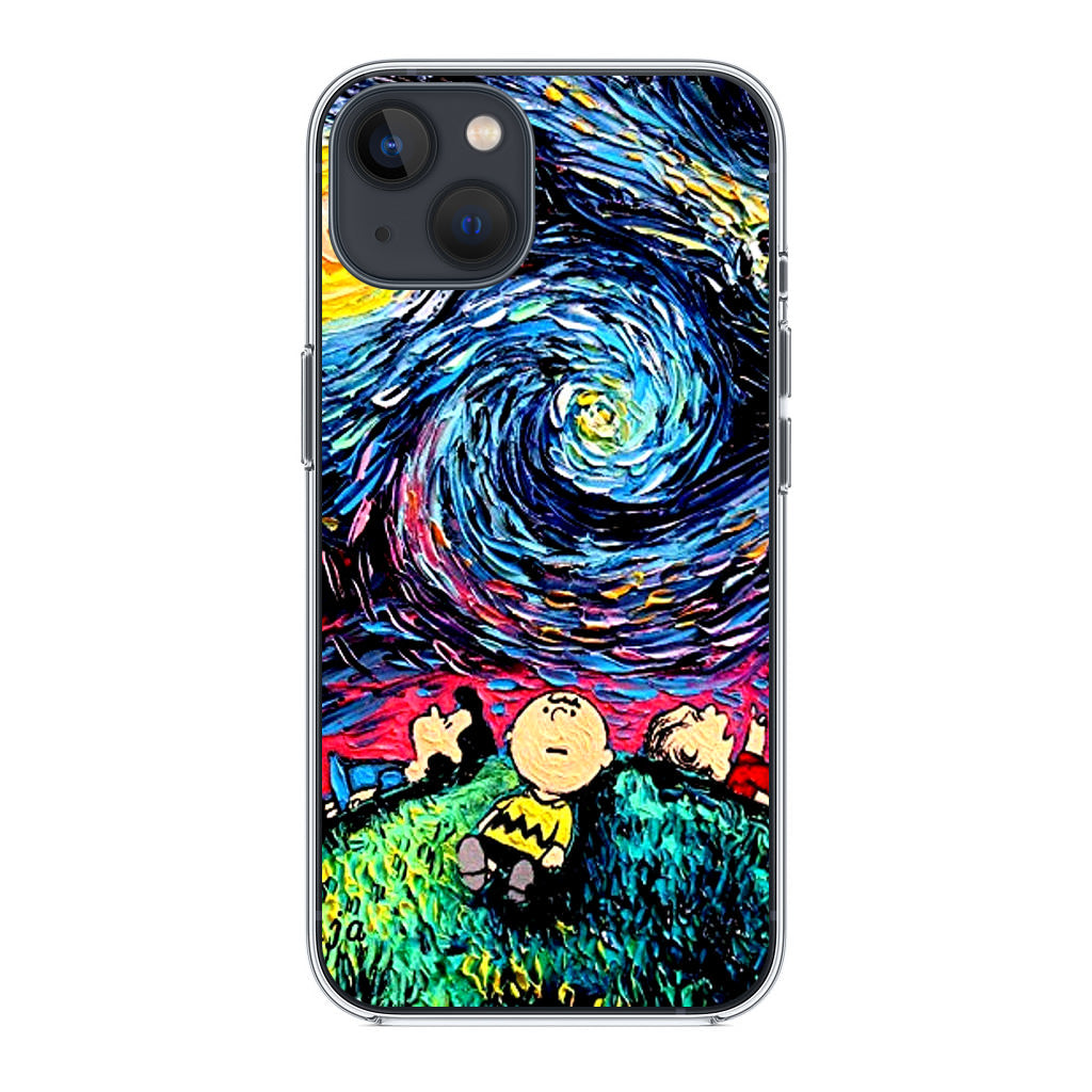 Peanuts At Starry Night iPhone 13 / 13 mini Case
