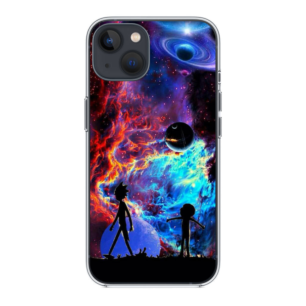 Rick And Morty Flat Galaxy iPhone 13 / 13 mini Case