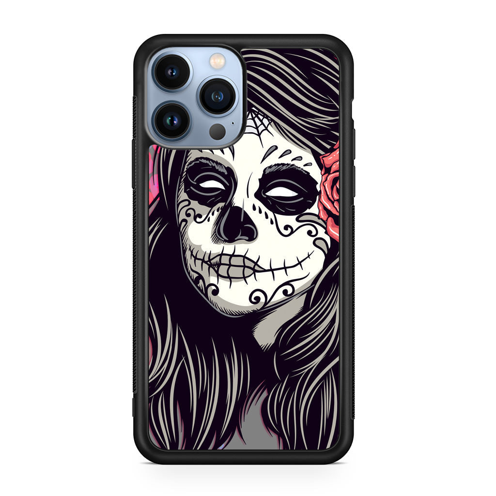 Girl Skull Flower iPhone 13 Pro / 13 Pro Max Case