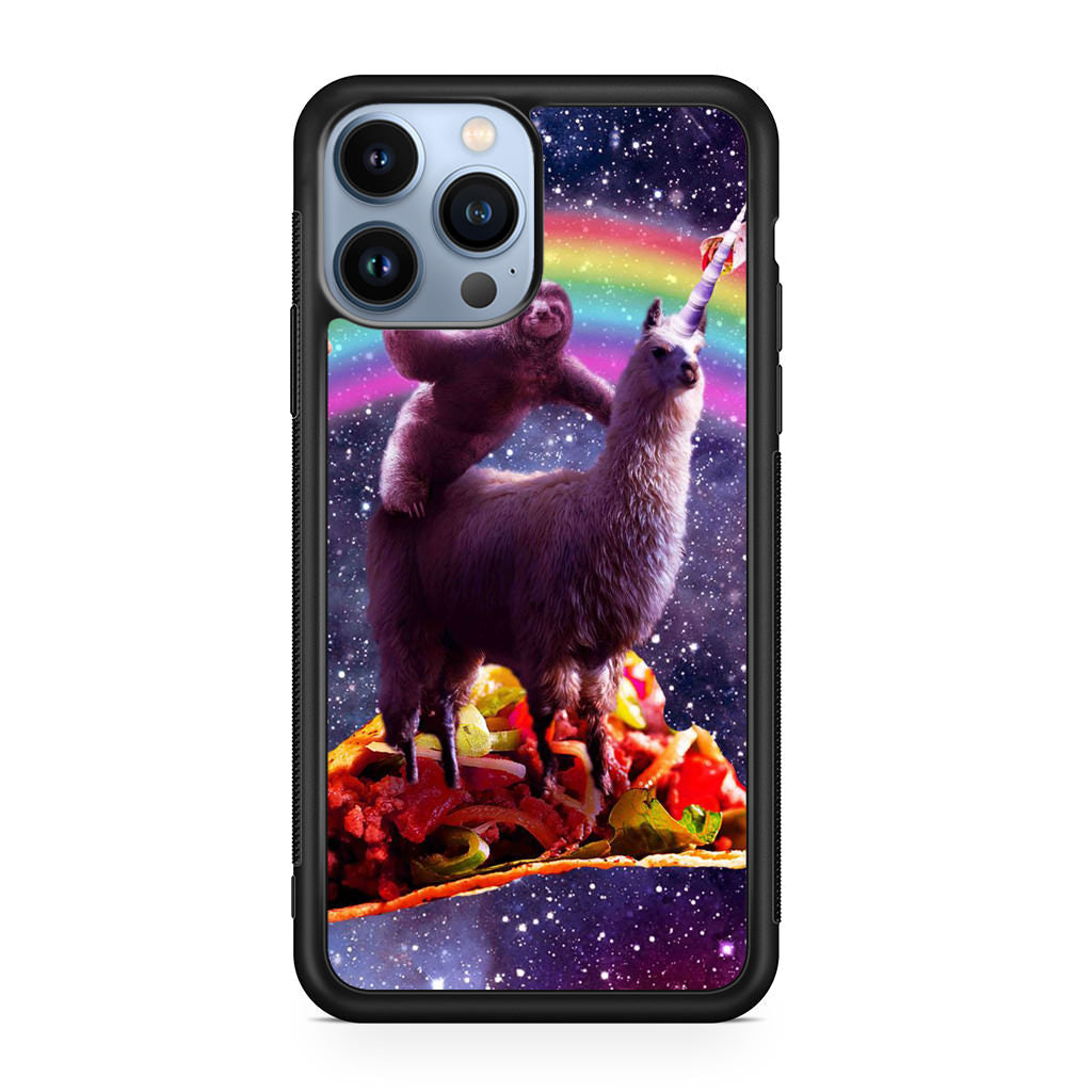 LLama And Sloth On Space iPhone 13 Pro / 13 Pro Max Case