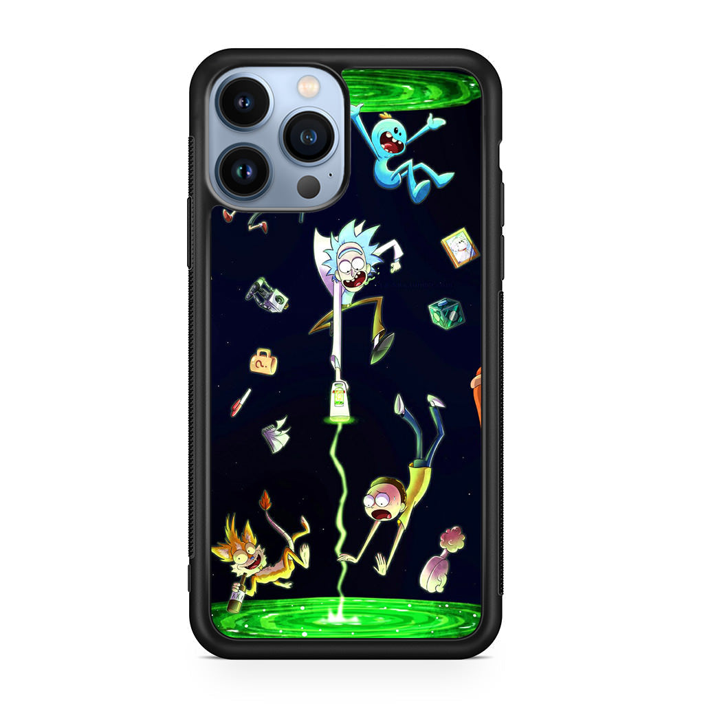 Rick And Morty Portal Fall iPhone 13 Pro / 13 Pro Max Case