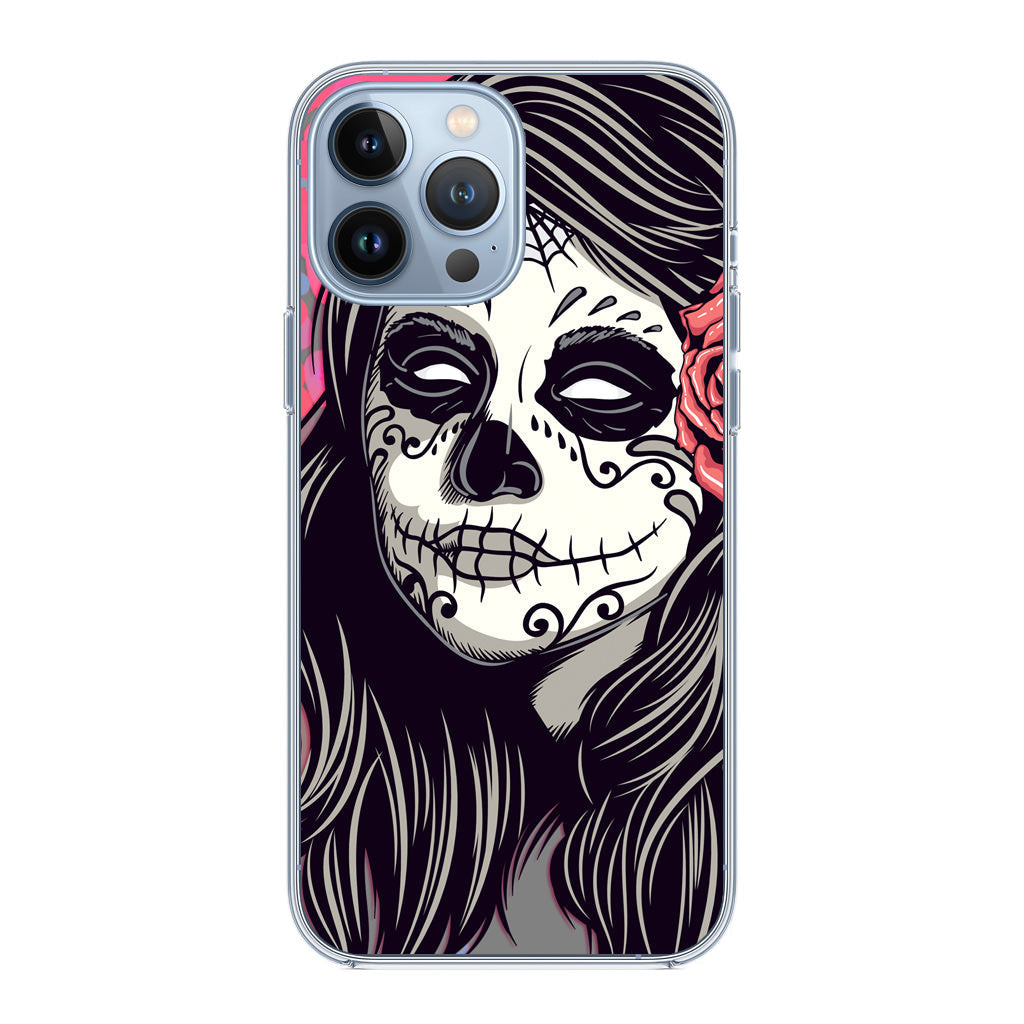 Girl Skull Flower iPhone 13 Pro / 13 Pro Max Case