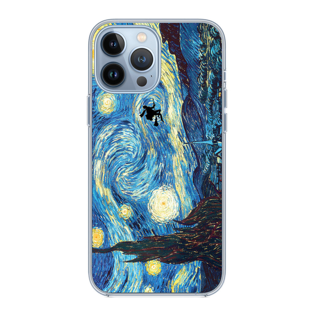 Witch Flying In Van Gogh Starry Night iPhone 13 Pro / 13 Pro Max Case