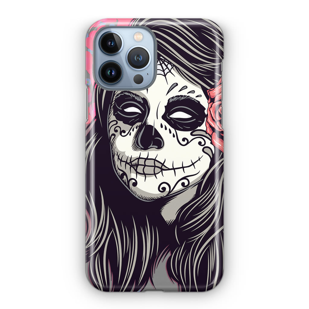 Girl Skull Flower iPhone 13 Pro / 13 Pro Max Case