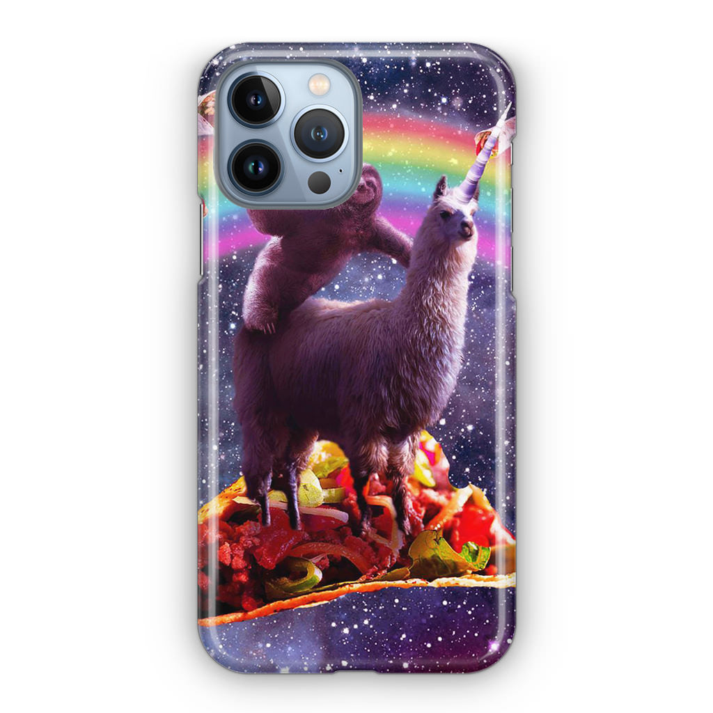 LLama And Sloth On Space iPhone 13 Pro / 13 Pro Max Case