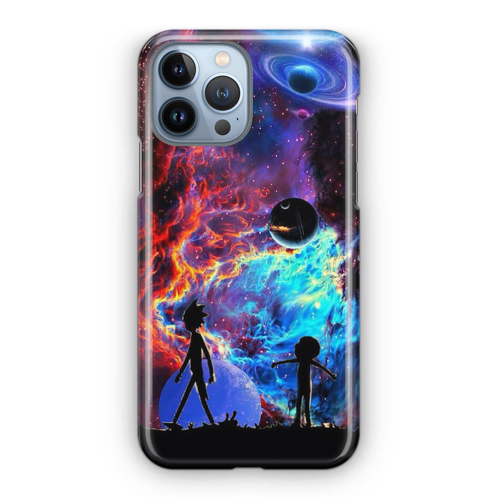 Rick And Morty Flat Galaxy iPhone 13 Pro / 13 Pro Max Case