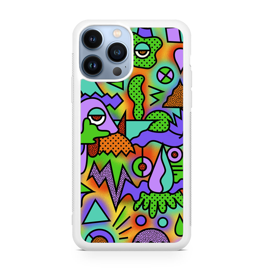 Abstract Colorful Doodle Art iPhone 13 Pro / 13 Pro Max Case