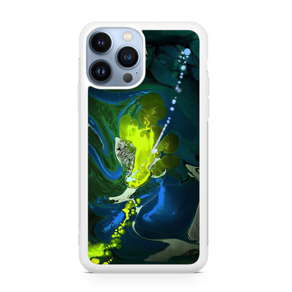Abstract Green Blue Art iPhone 13 Pro / 13 Pro Max Case