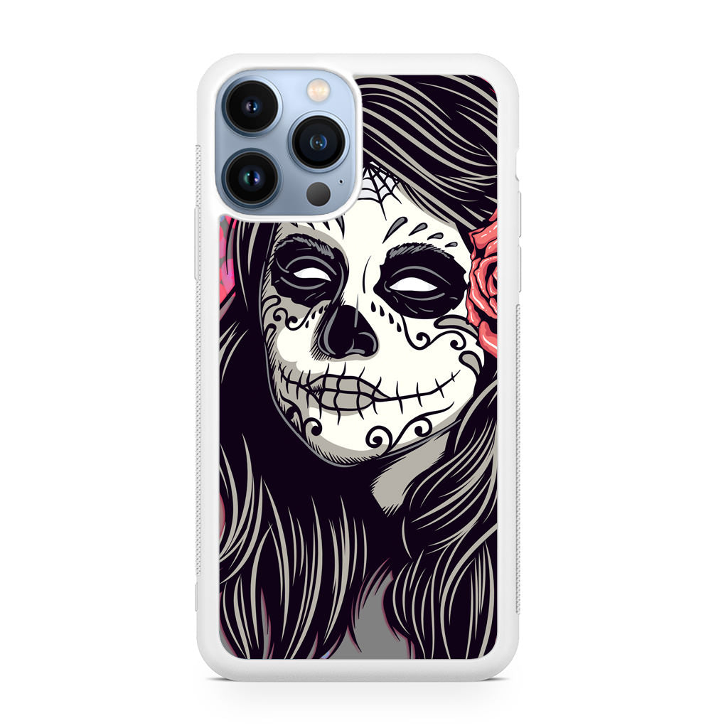 Girl Skull Flower iPhone 13 Pro / 13 Pro Max Case