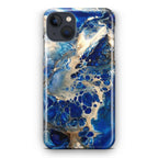 Abstract Golden Blue Paint Art iPhone 13 / 13 mini Case