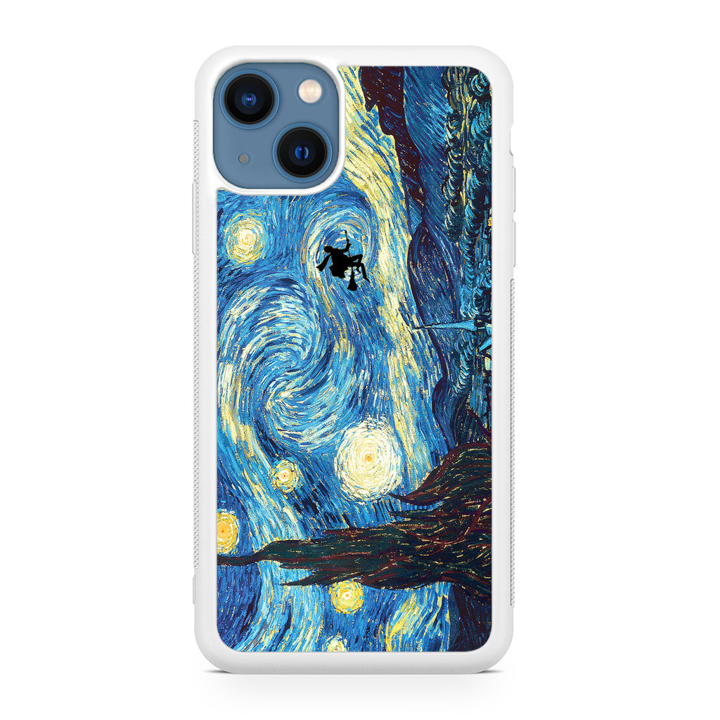 Witch Flying In Van Gogh Starry Night iPhone 13 / 13 mini Case