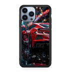 Red Sport Car in the Rain iPhone 13 Pro / 13 Pro Max Case