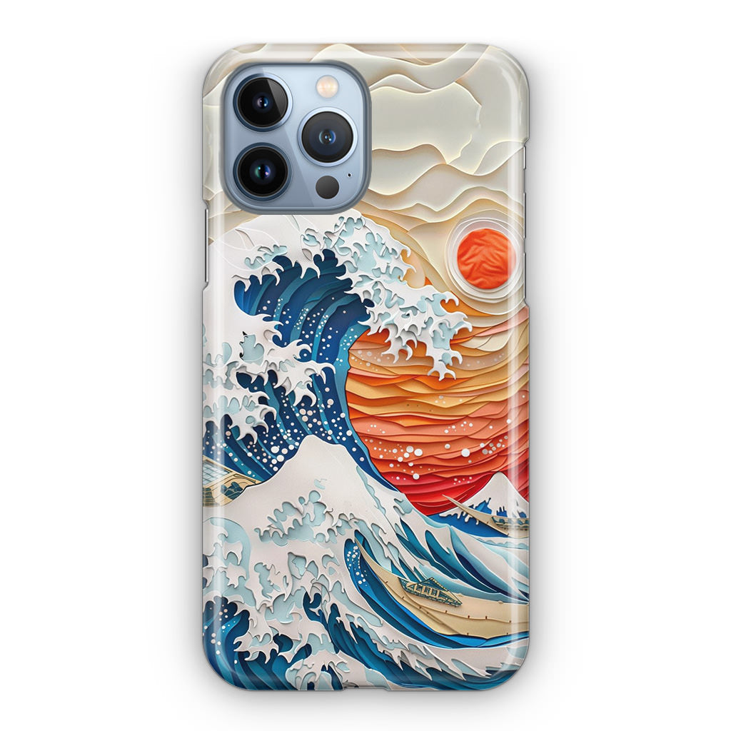 The Great Wave Off Paper Art iPhone 13 Pro / 13 Pro Max Case
