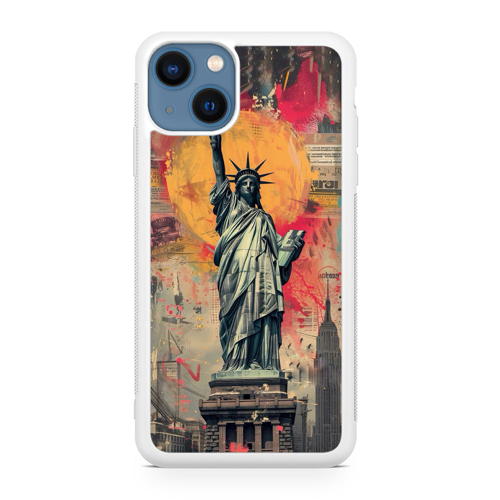 Canvas Art Statue of Liberty iPhone 13 / 13 mini Case