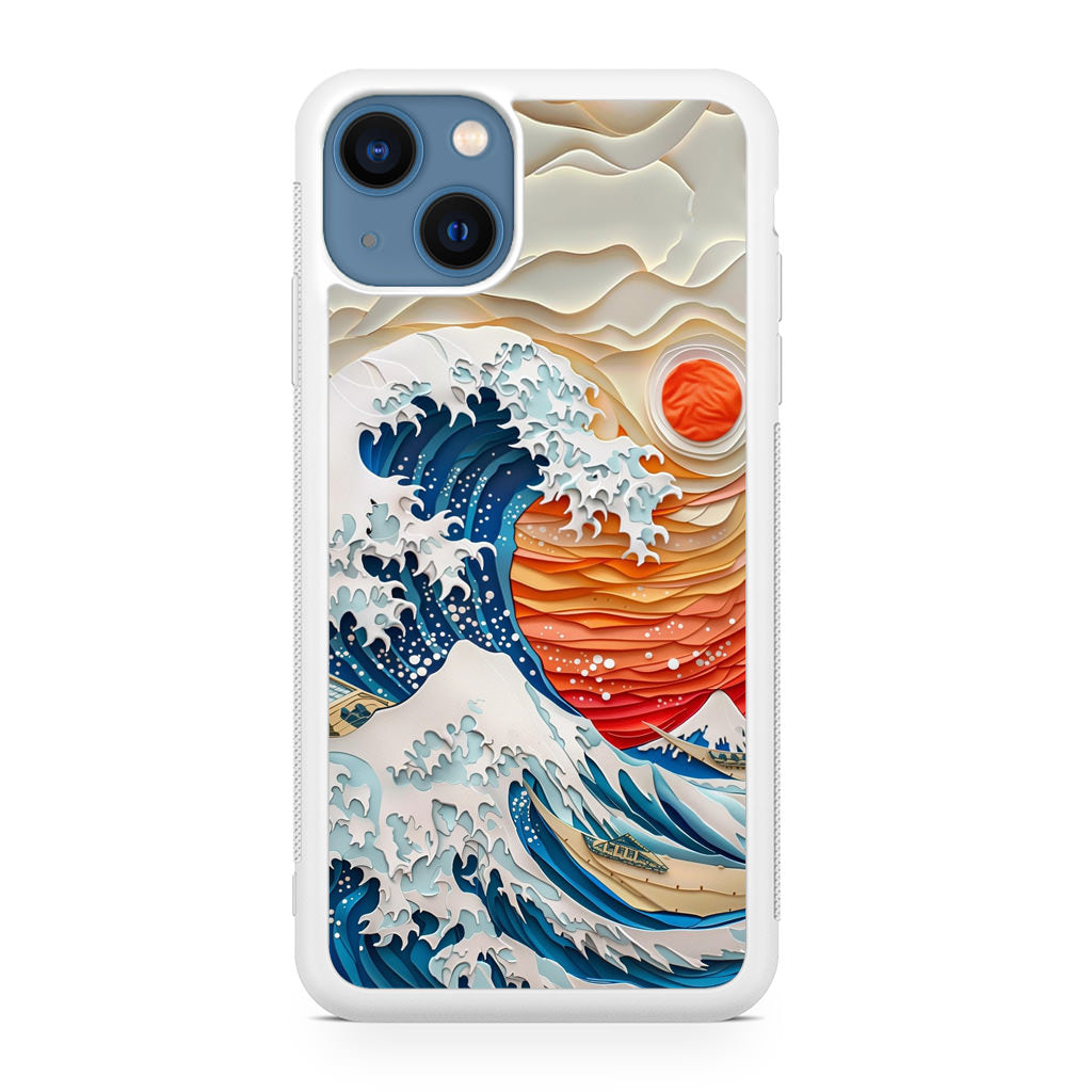 The Great Wave Off Paper Art iPhone 13 / 13 mini Case