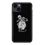 Skeleton Rides Scooter iPhone 15 / 15 Plus Case