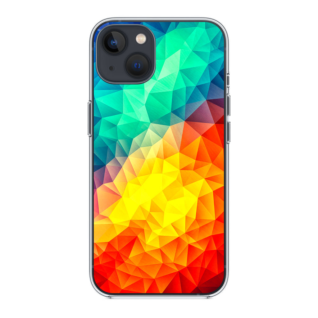 Abstract Multicolor Cubism Painting iPhone 14 / 14 Plus Case