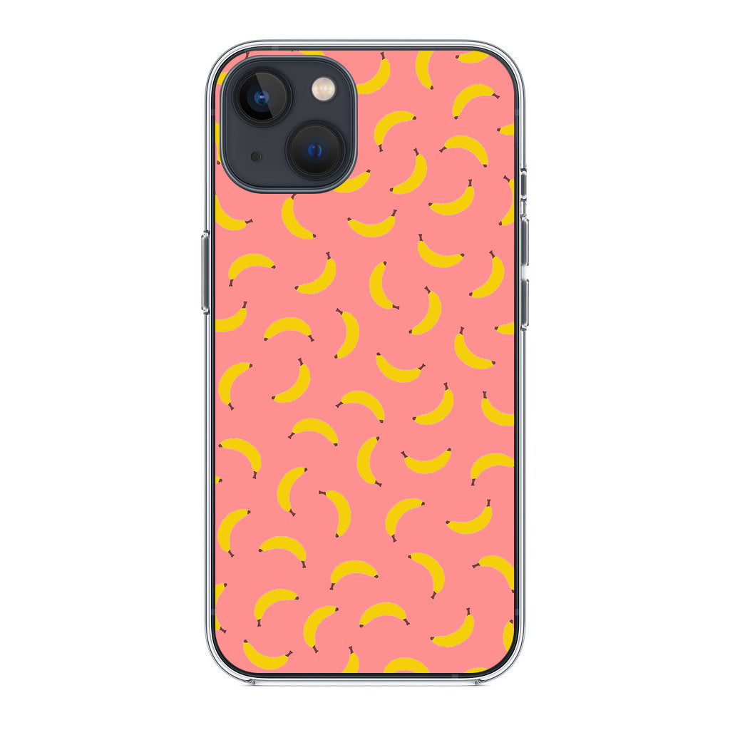 Bananas Fruit Pattern Pink iPhone 15 / 15 Plus Case