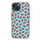 Watermelon Fruit Pattern Blue iPhone 15 / 15 Plus Case