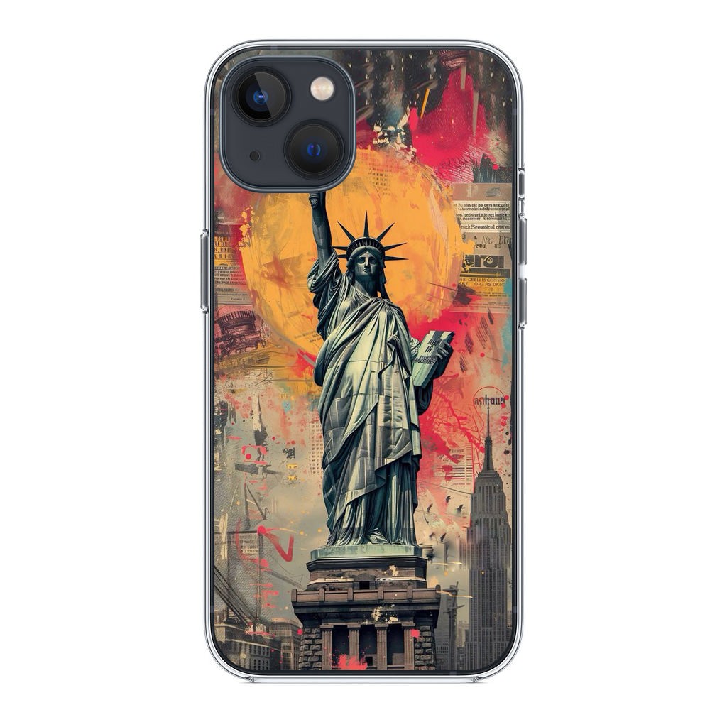 Canvas Art Statue of Liberty iPhone 14 / 14 Plus Case