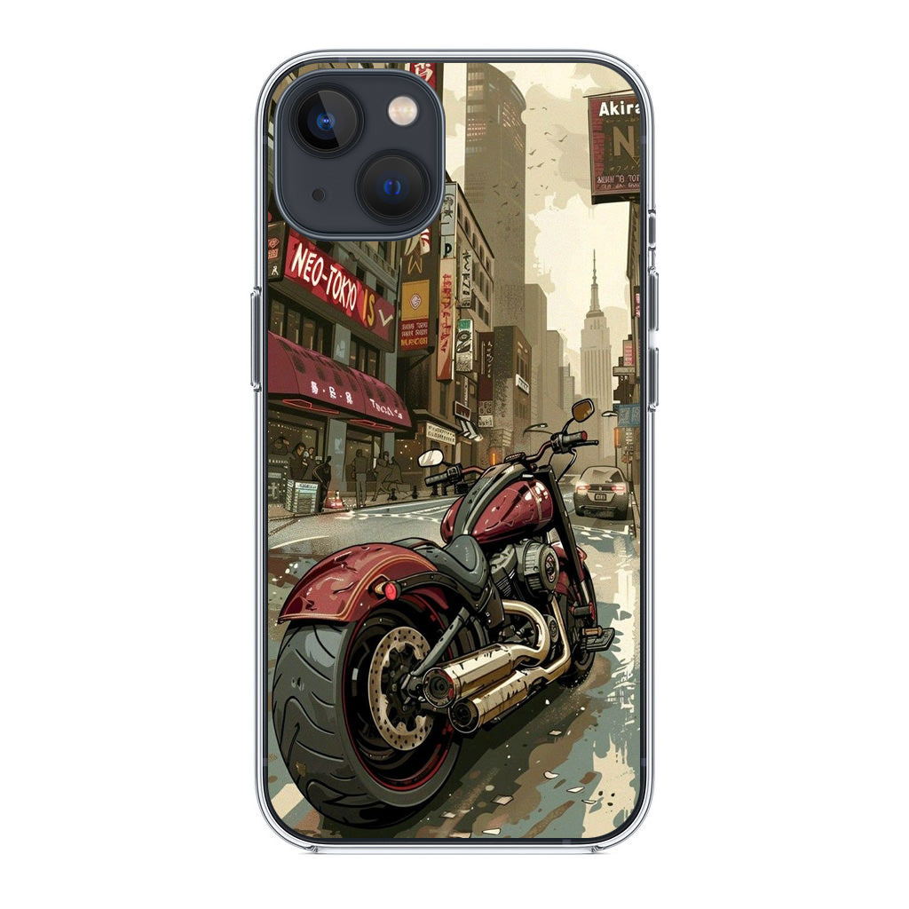 Motorcycle In Tokyo Streets iPhone 14 / 14 Plus Case