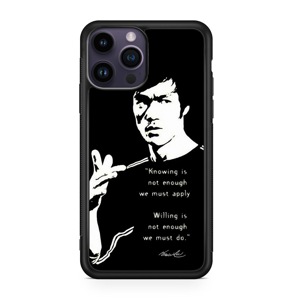 Bruce Lee Quotes iPhone 15 Pro / 15 Pro Max Case