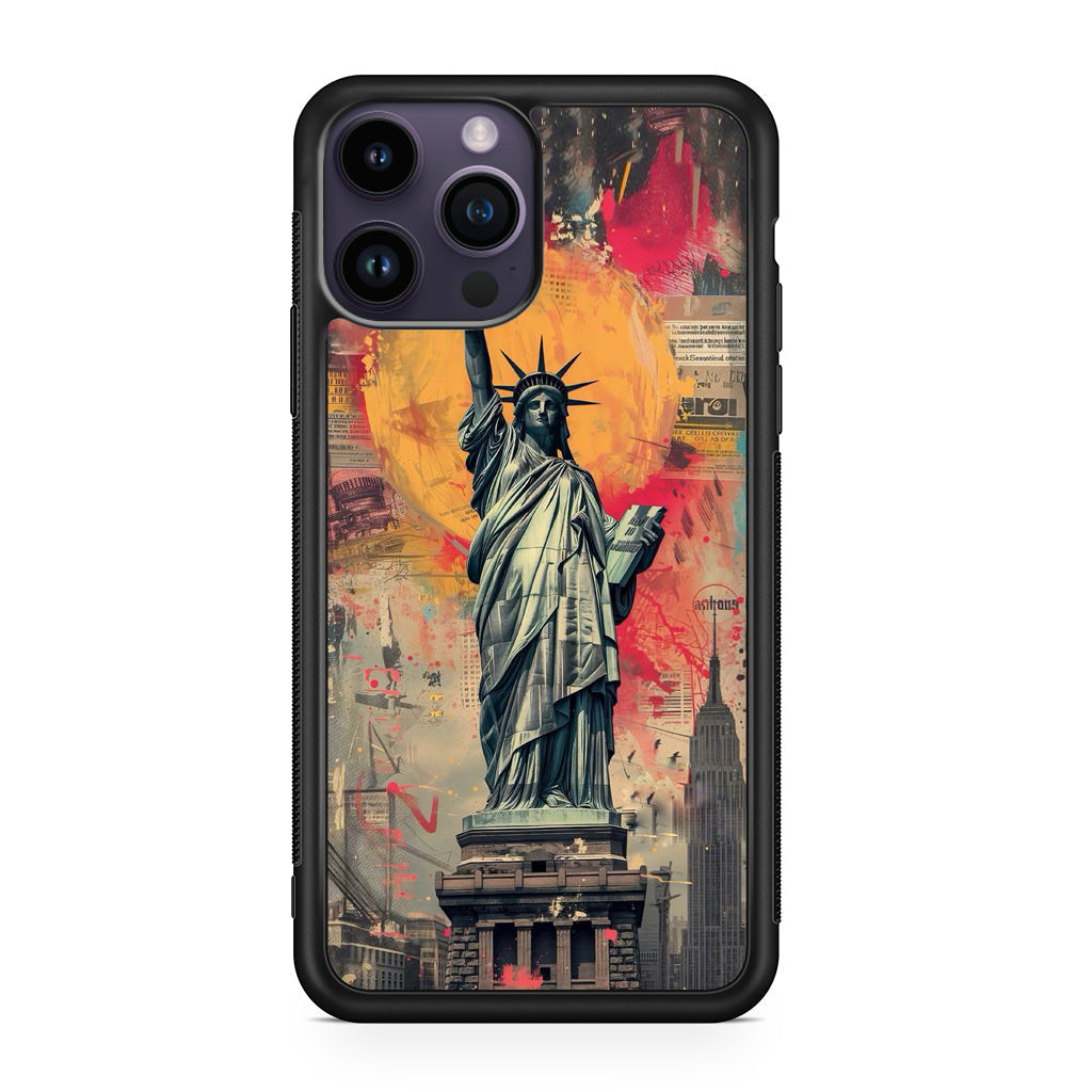 Canvas Art Statue of Liberty iPhone 14 Pro / 14 Pro Max Case